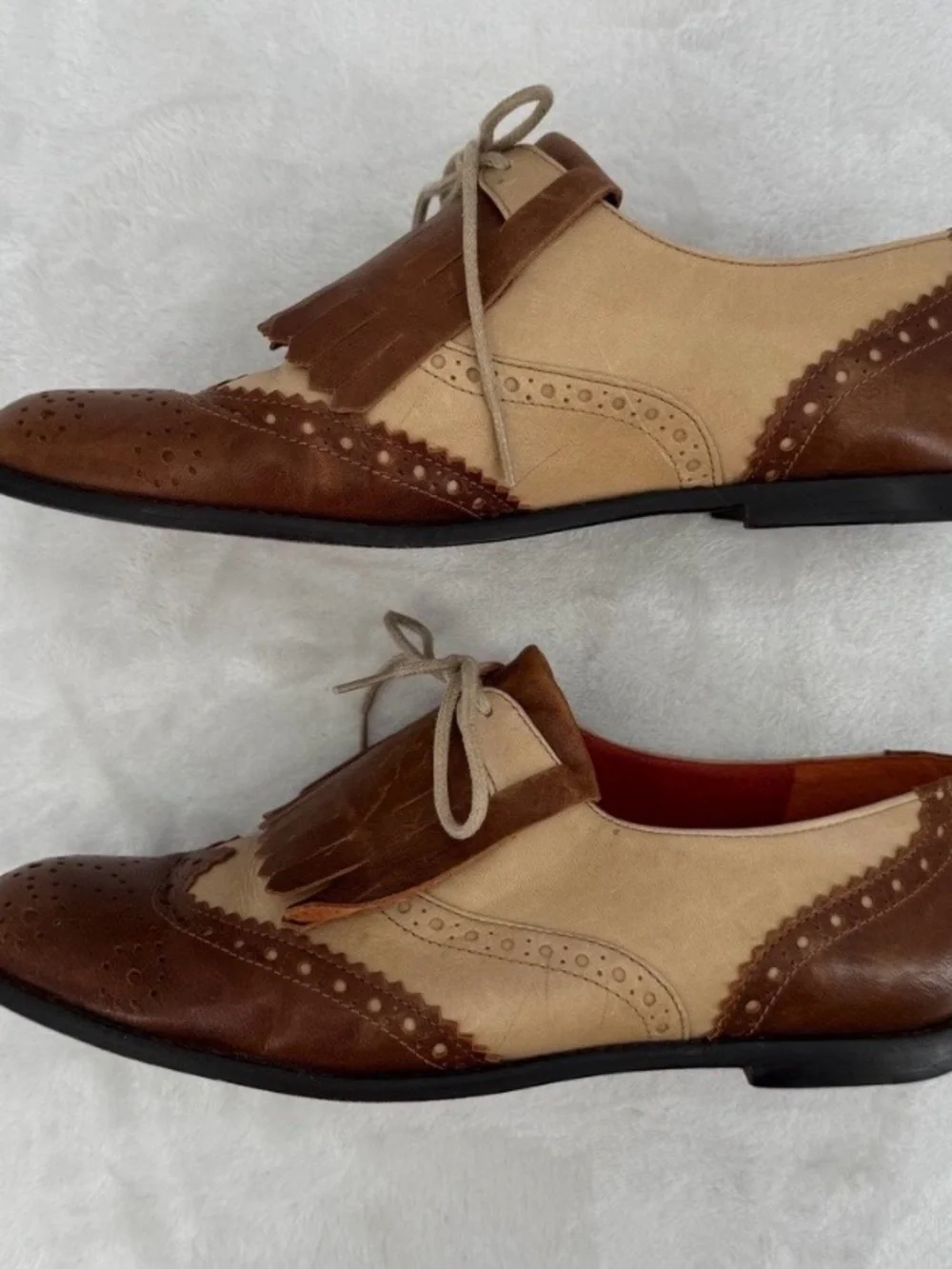 Steve Madden Miltie Oxford Shoes Women’s Size 8.5 Two-tone Kiltie Brogue